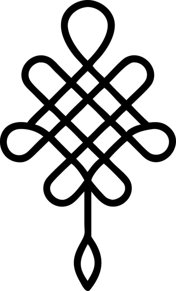 A black and white celtic knot symbol vector
