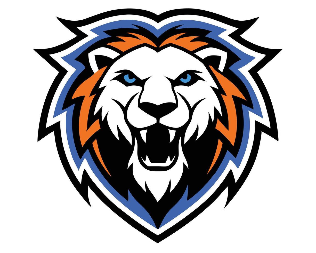 Lion head logo for sports team vector