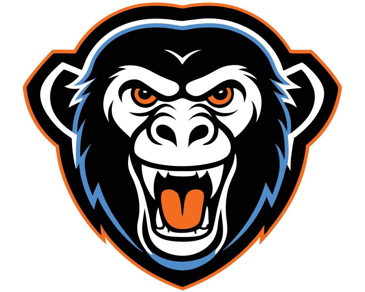 The logo of the gorilla mascot vector