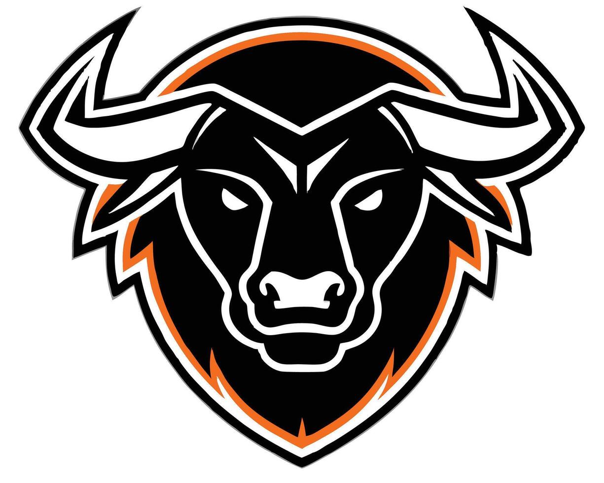 The head of an angry bull is shown in this image vector