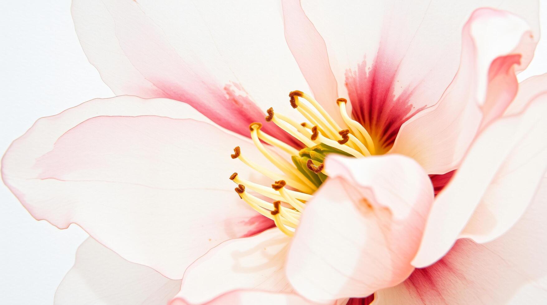 A close up of a flower with a white background photo