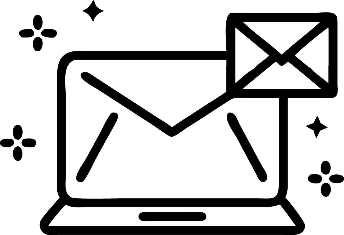 Email icon with envelope and envelope vector