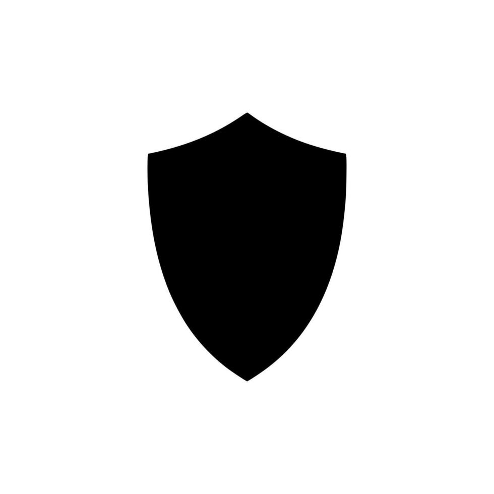 Protection shield icon. Simple white background vector