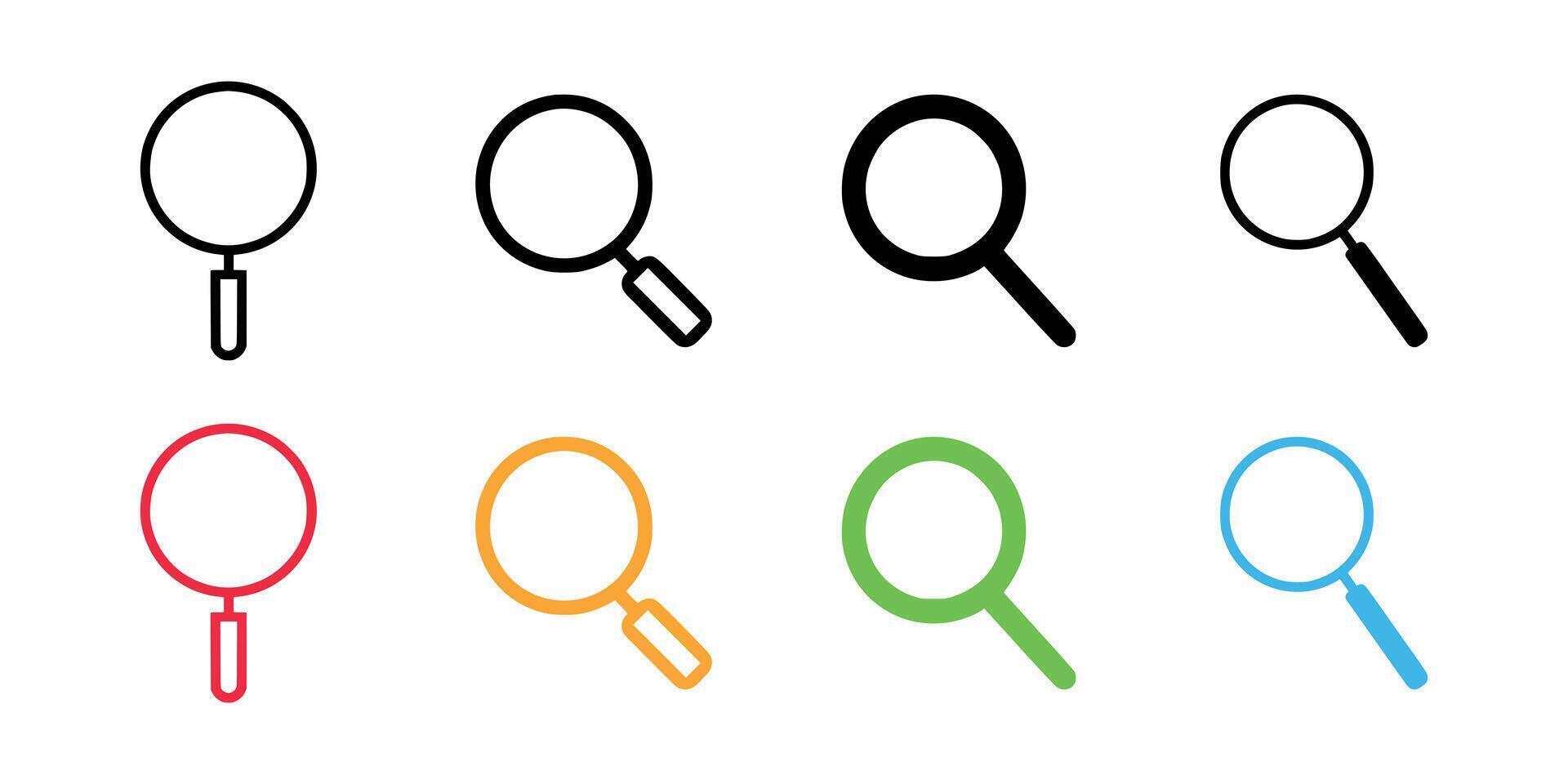 Set of Search icon on white background vector