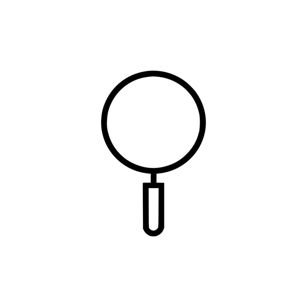 Search symbol. Simple white canvas vector