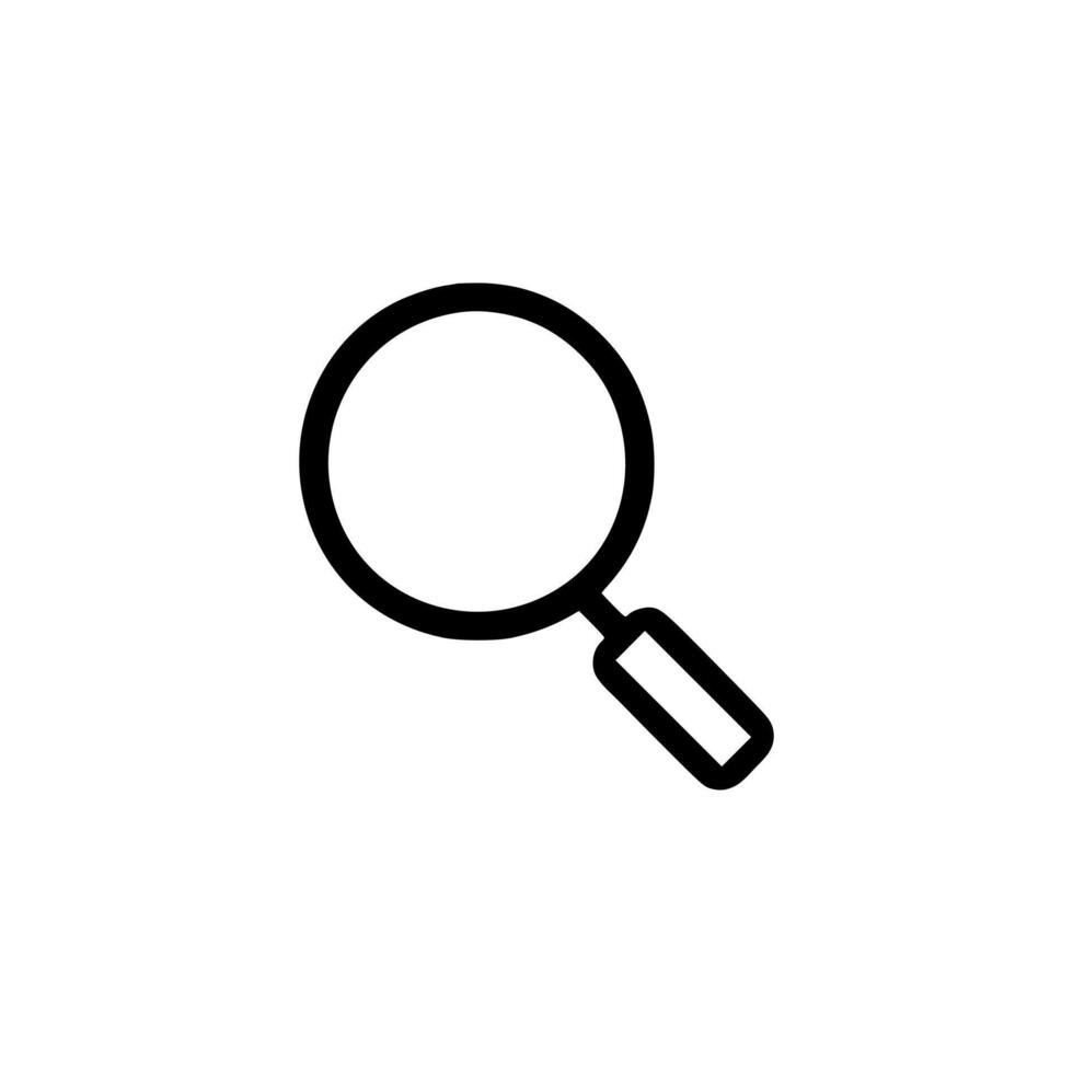Search icon. Black Search icon isolated on white background vector
