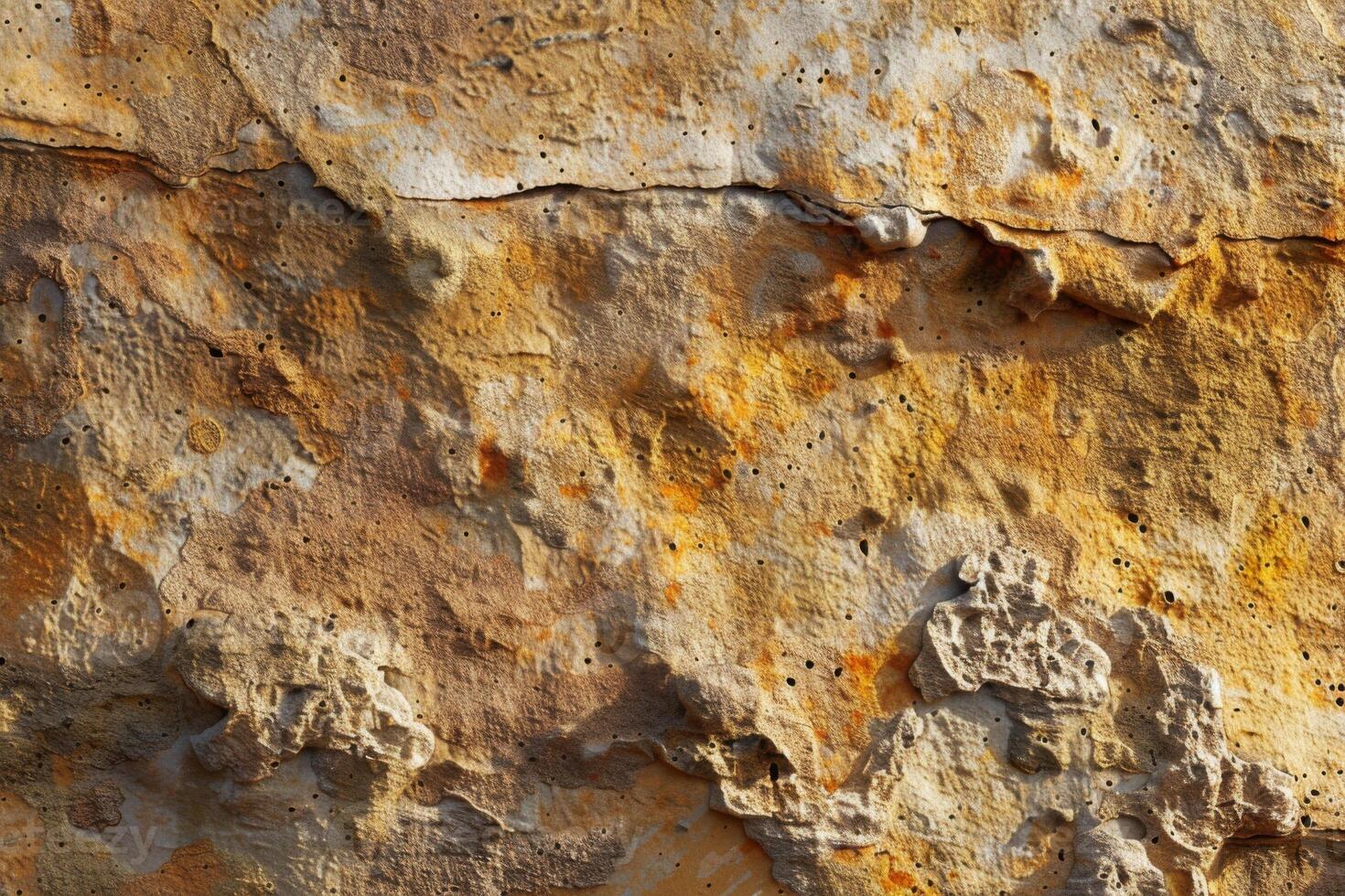 A close up of a wall with rust and paint photo