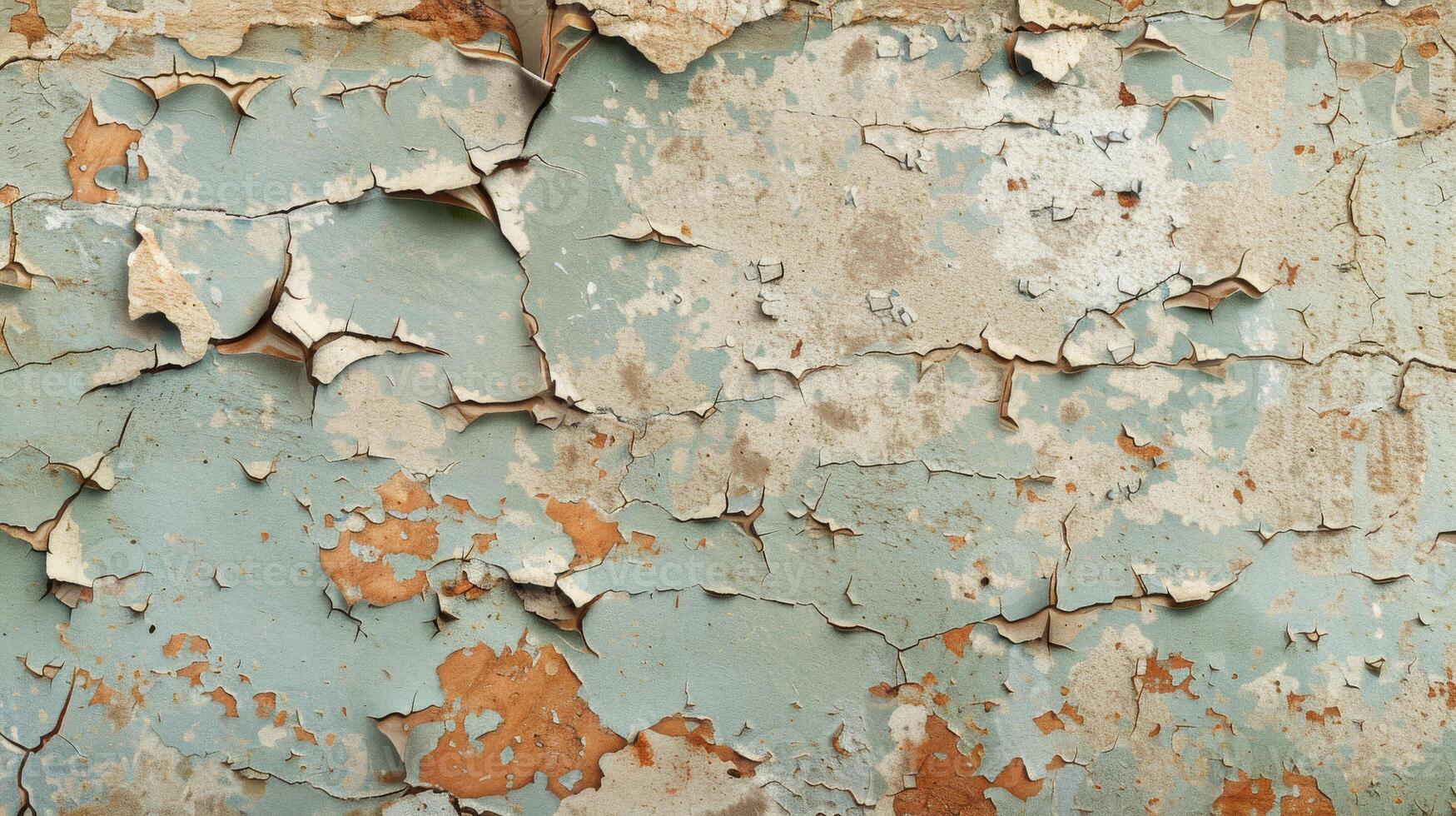 Old peeling paint on a wall photo