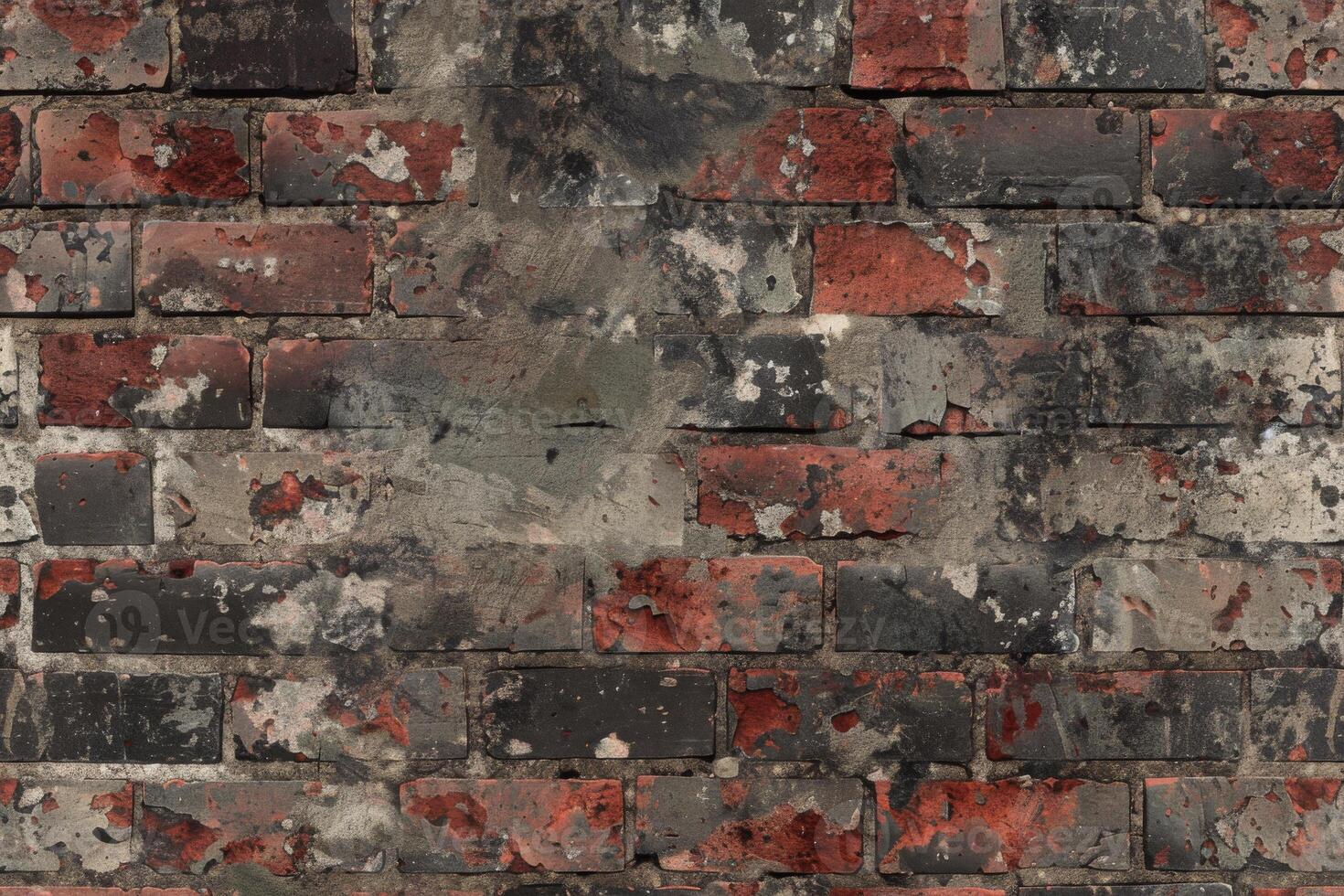 A brick wall with paint on it photo