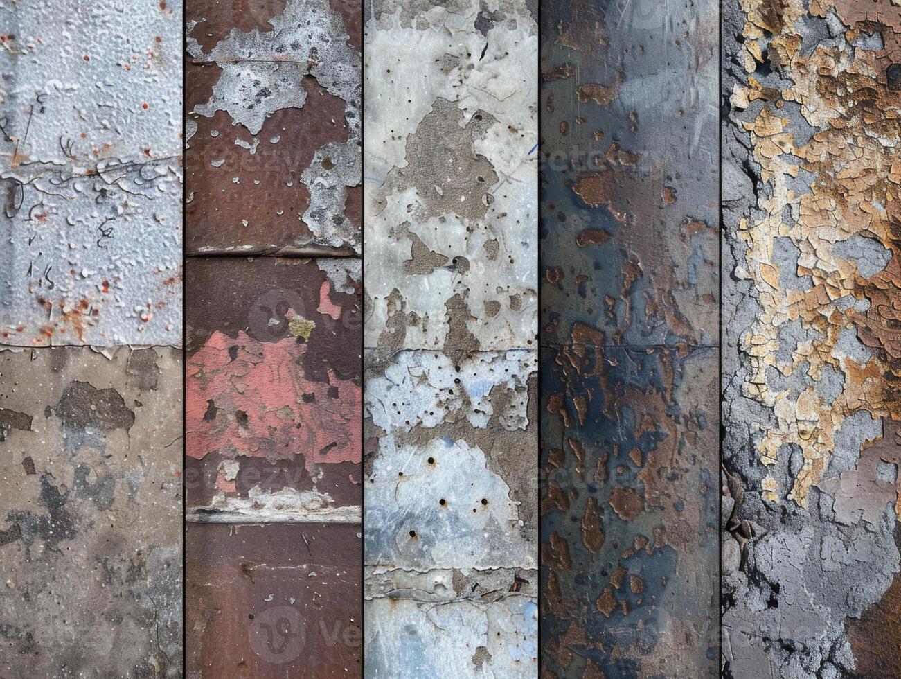 A close up of a wall with many different colors of paint photo