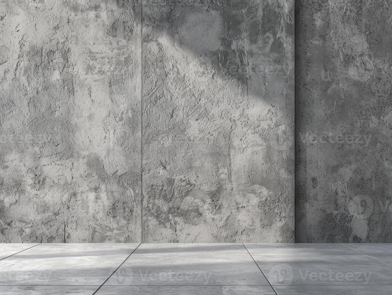 An empty room with concrete walls and a floor photo