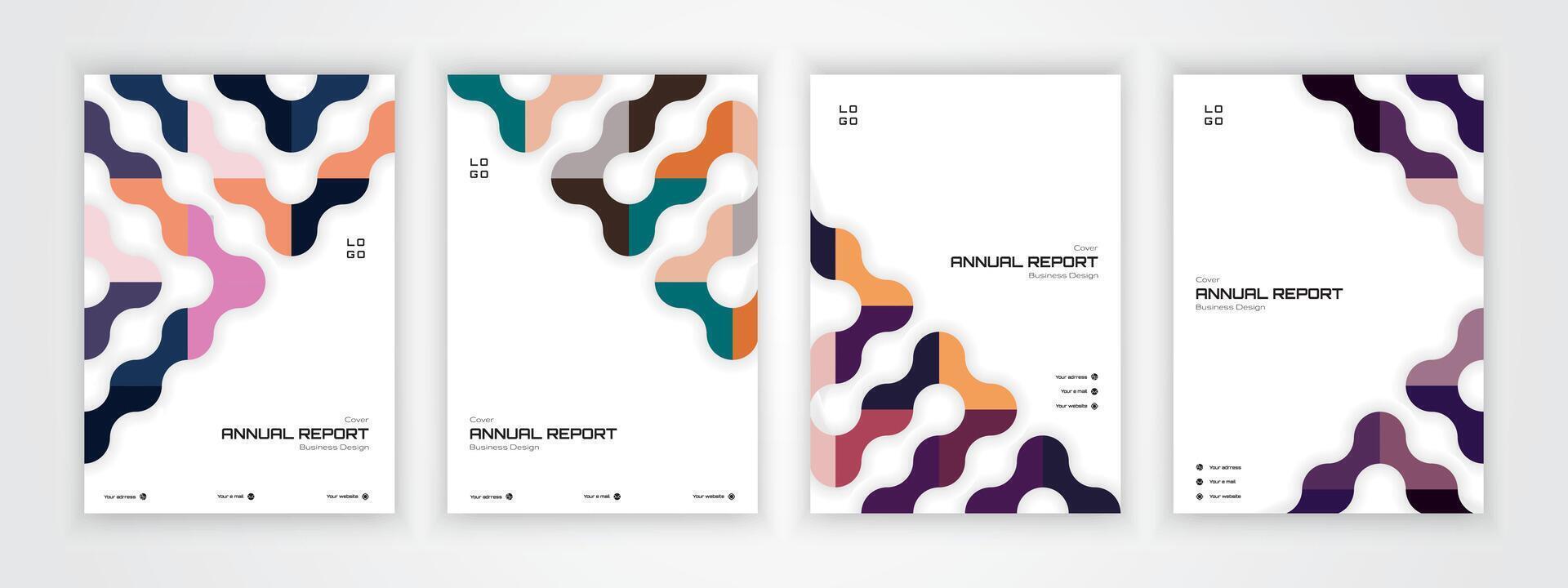 geometry cover design background, creative book template business vector