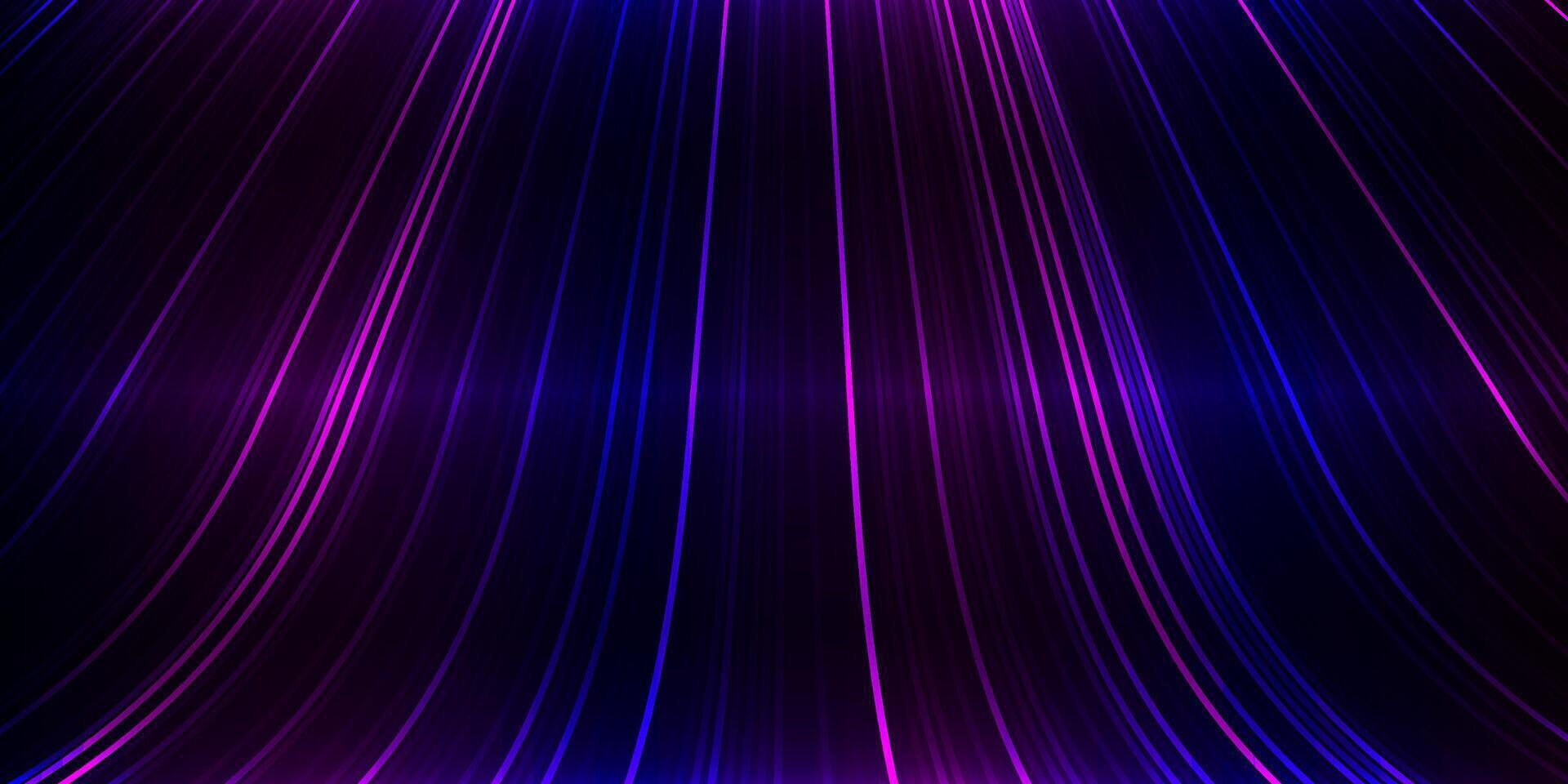Abstract technology digital futuristic concept glowing blue color lines with lighting effect perspective vector