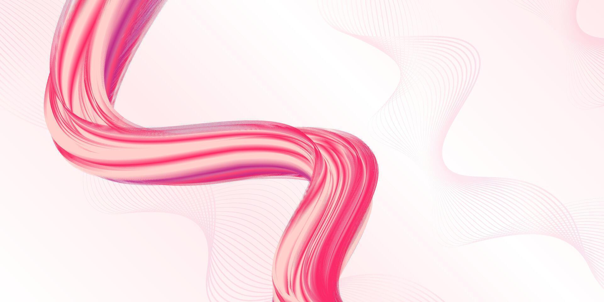rose gold wavy line on white background, Luxury Design background vector
