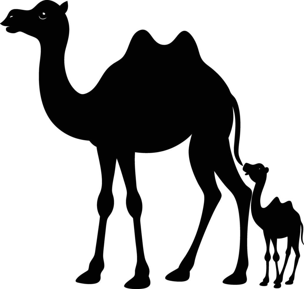 A Camel silhouette illustrations vector