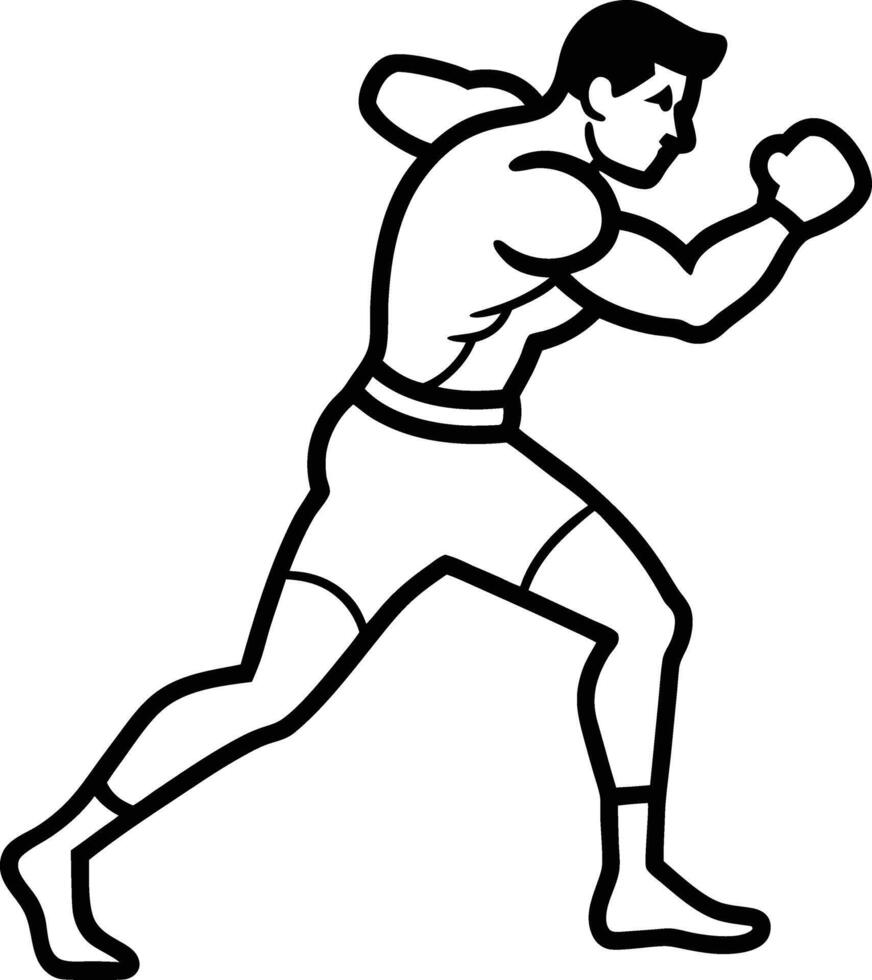 A boxer Man vector