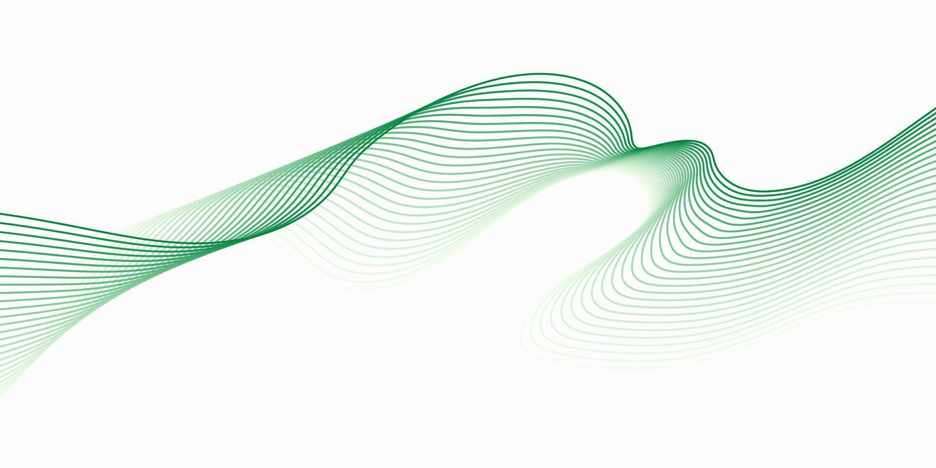 Abstract background with green motion lines design. Futuristic technology trendy concept vector