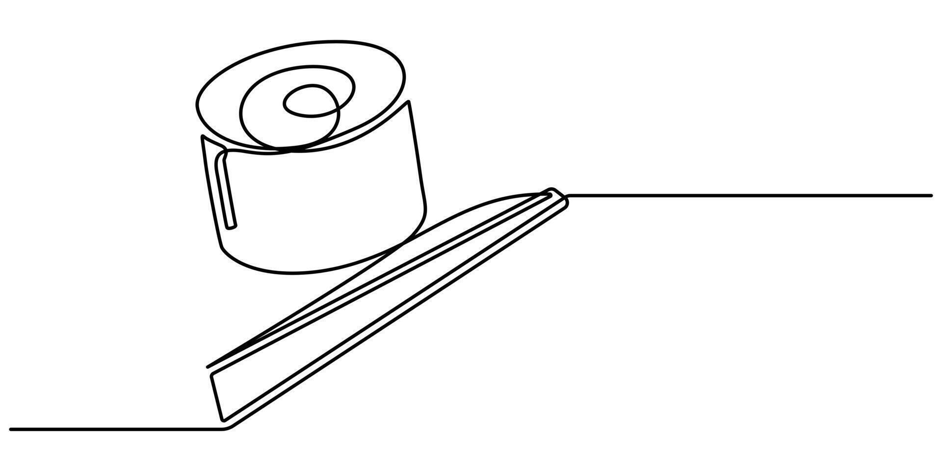 continuous one line Drawing or illustration piece of sushi vector
