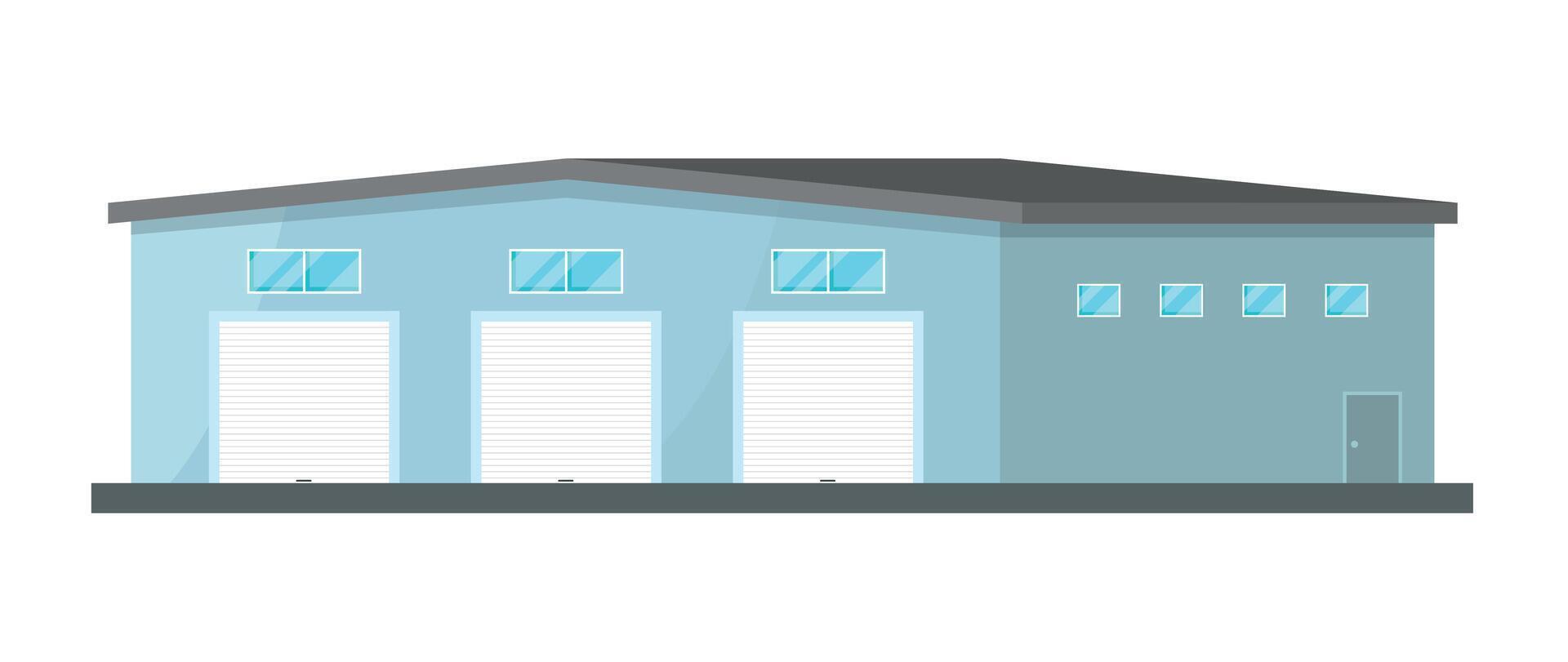 Warehouse hangar icon on white background. Warehouse. Side view. vector