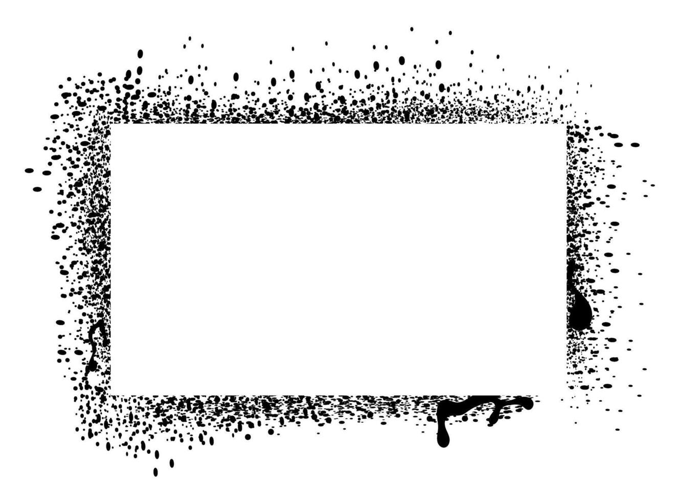 Spray paint stencil with spots in black and white color vector