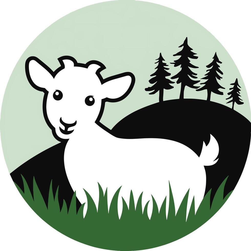 goat logo design vector