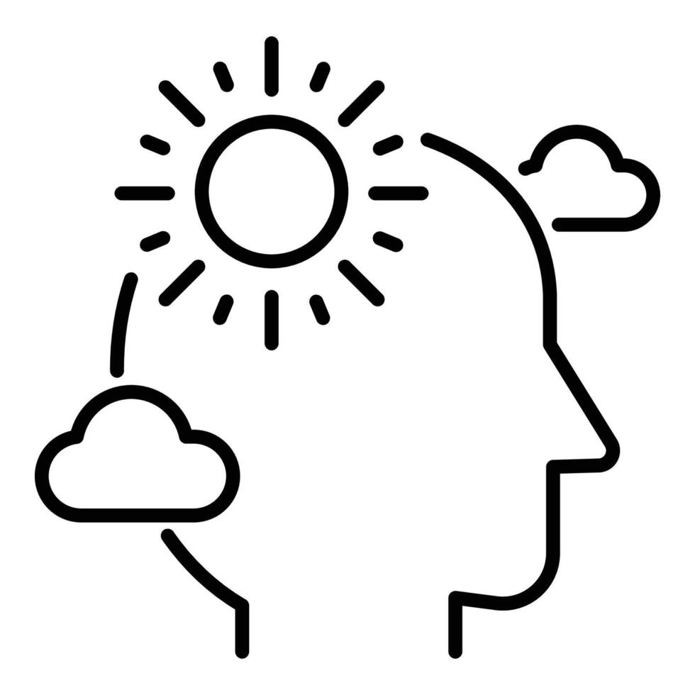 Emotion line icon vector