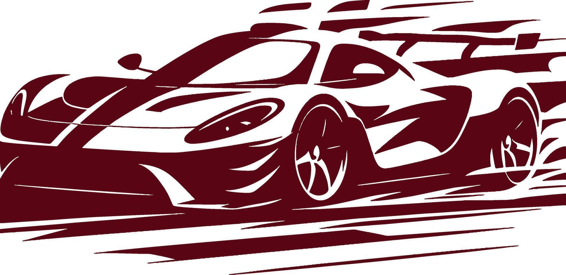 Racing car with a white background vector