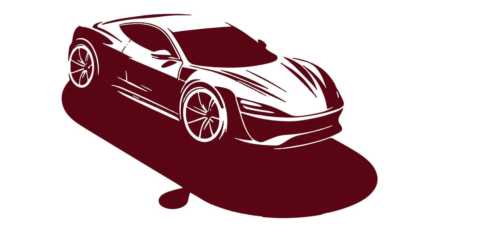 A car is shown in a white background vector