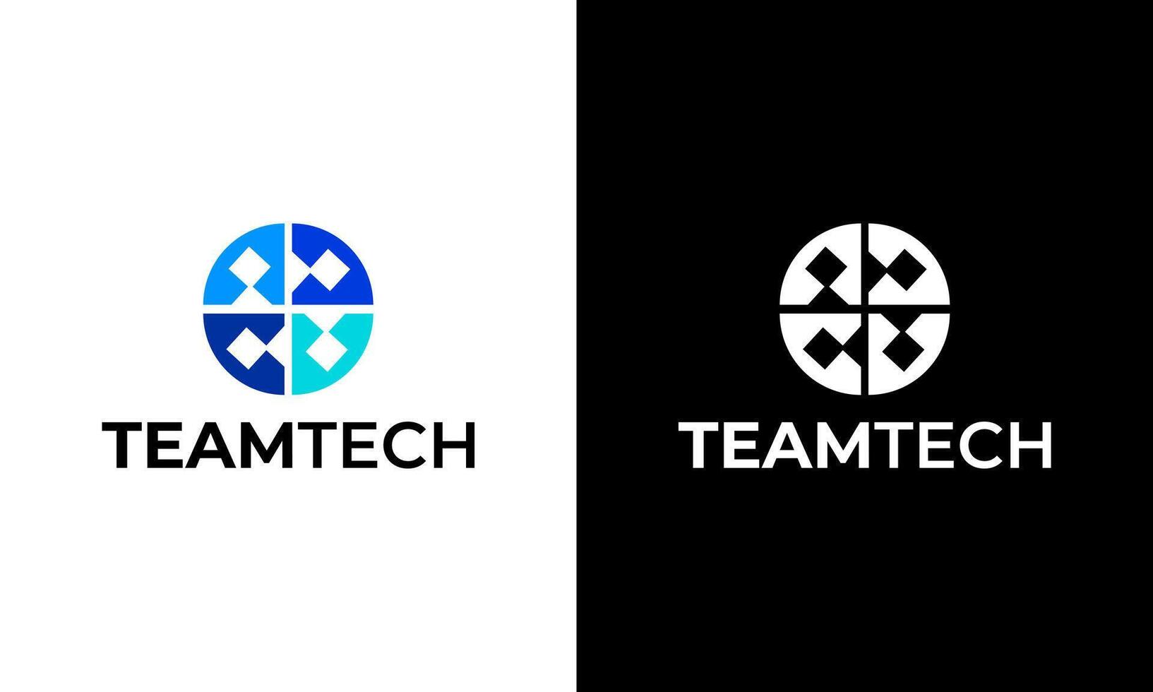 Group work and technology icon logo design template for business vector