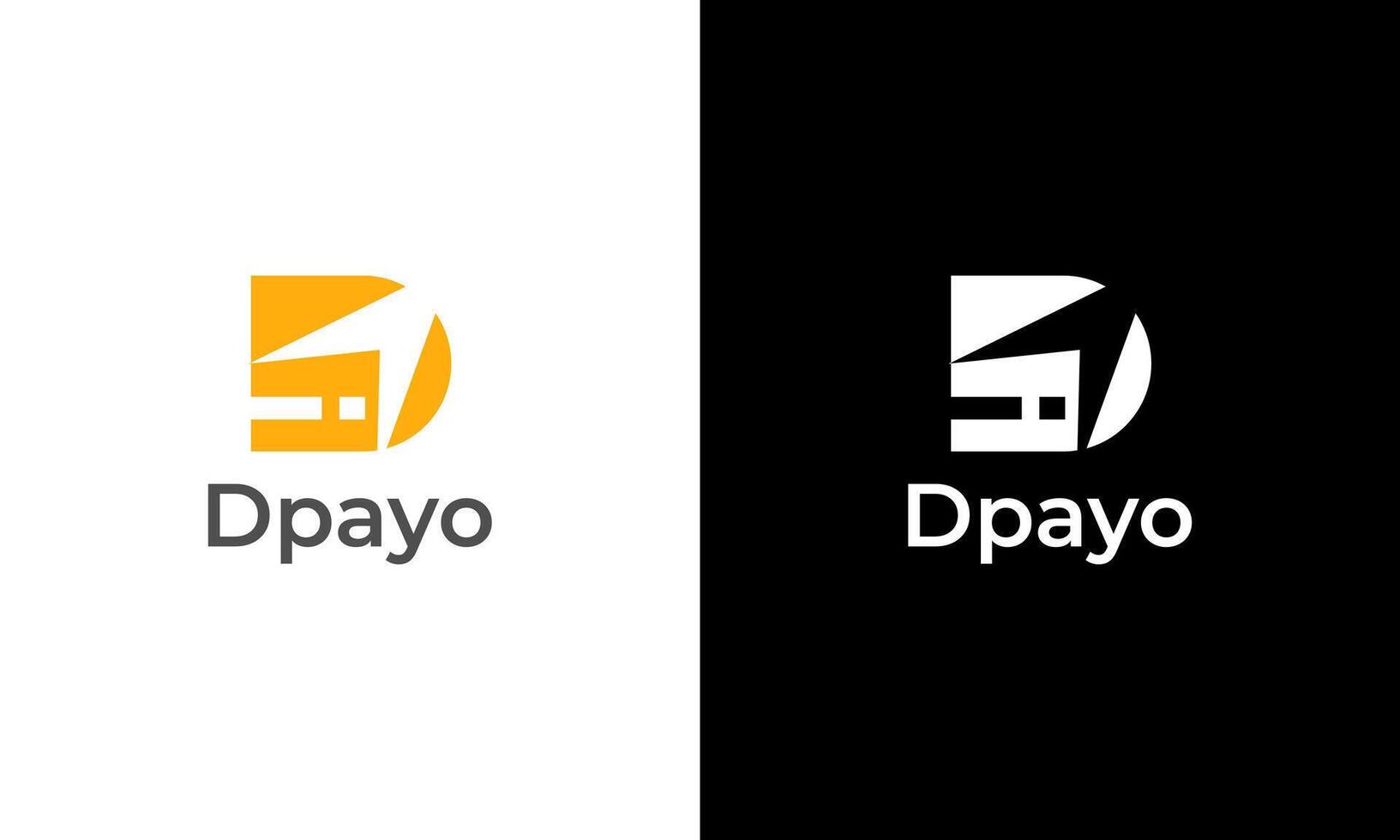 Letter D payment app icon logo design template vector