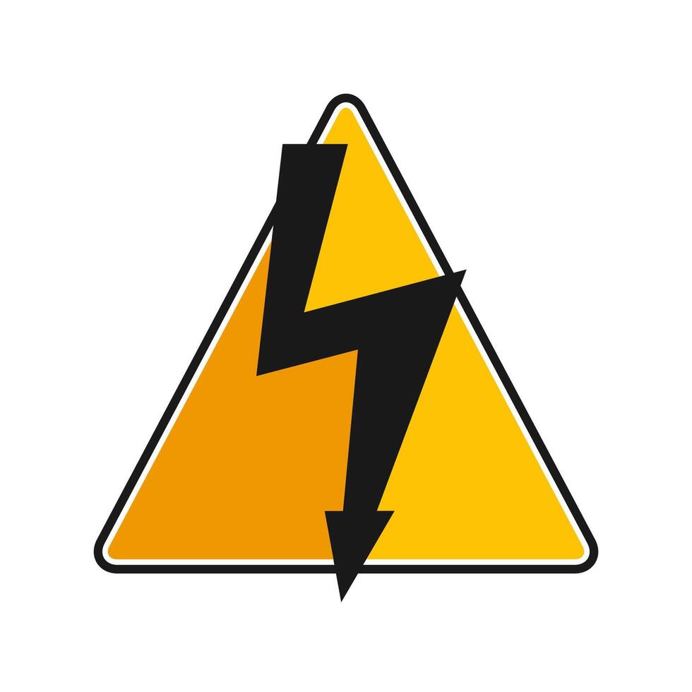 High voltage sign on white background vector