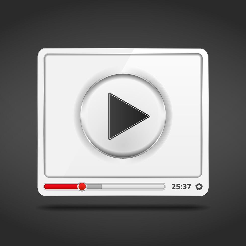 White player icon vector