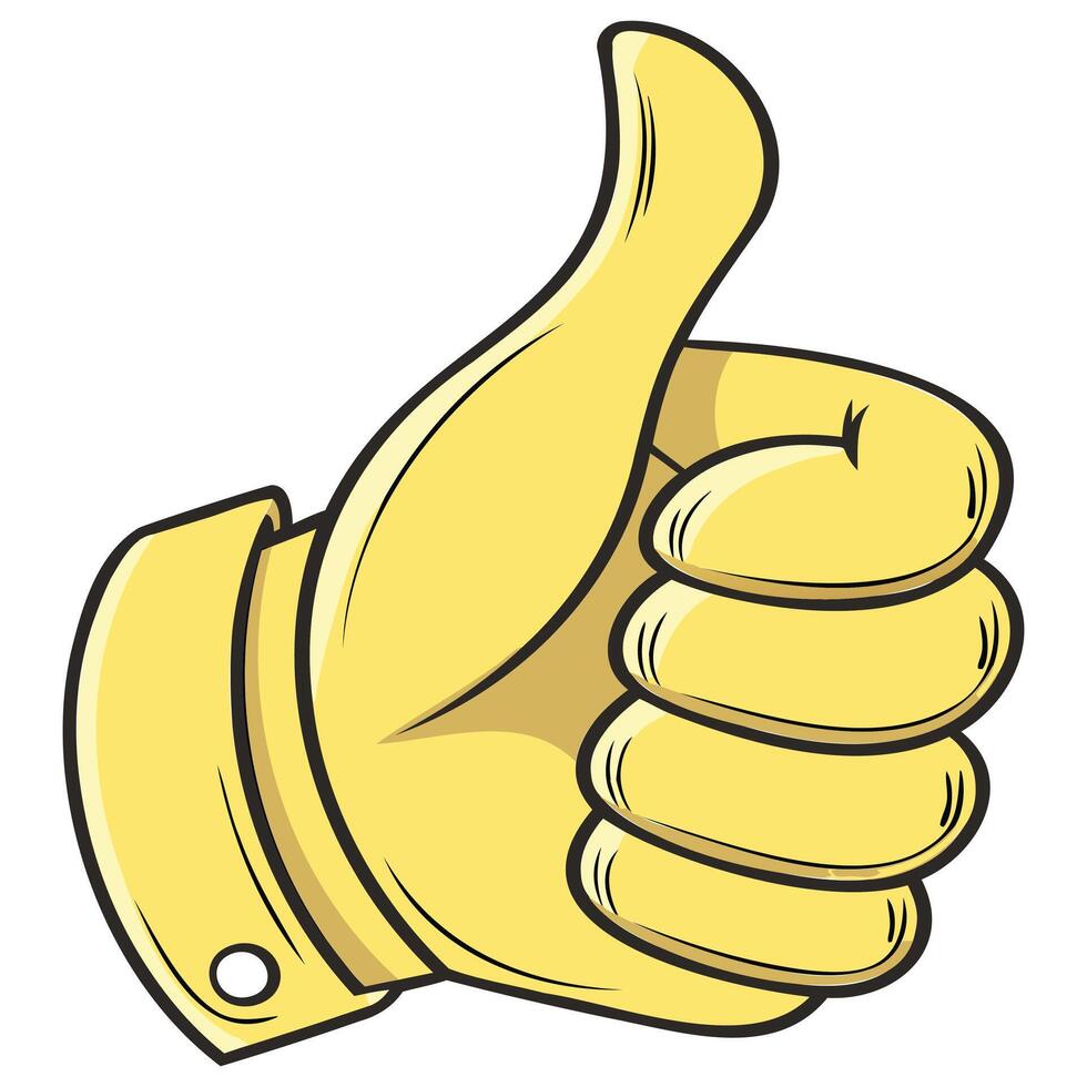 Stylish Thumbs Up Hand Icon vector