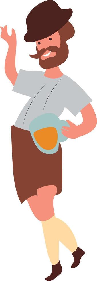 Oktoberfest Bavarian Man Stein Oktoberfest Greeting vector
