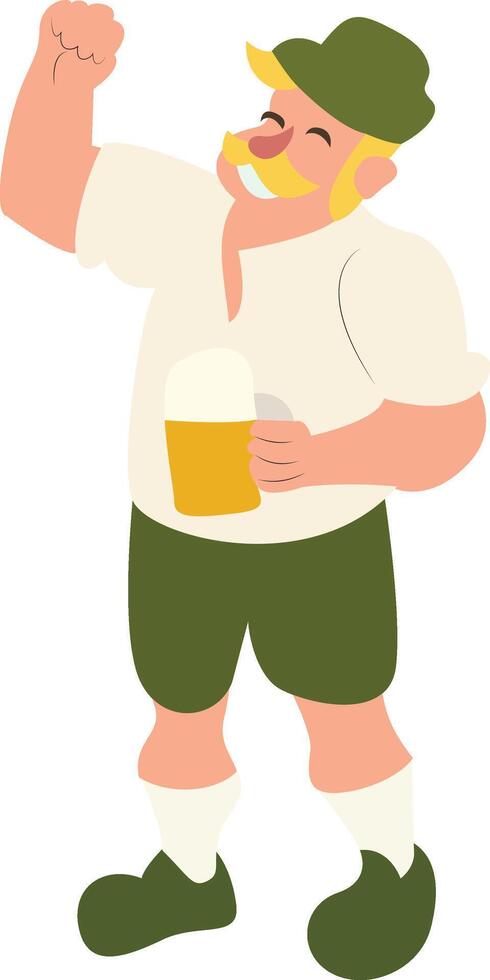 Oktoberfest Happy Man Oktoberfest Beer Celebration vector