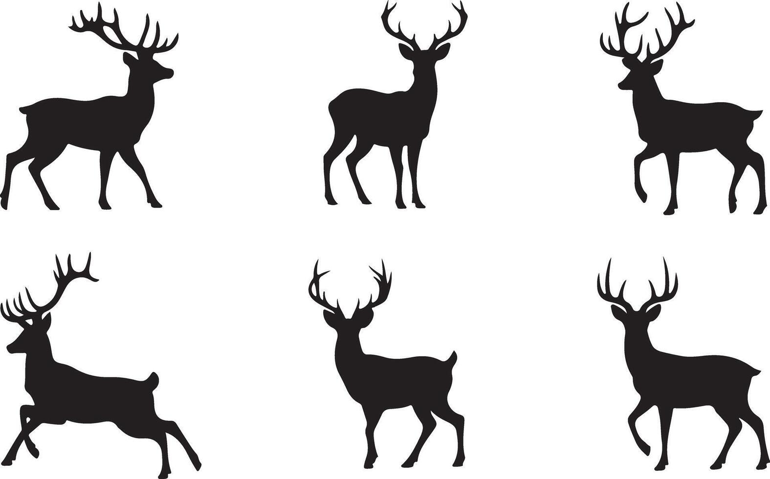 Black of Deer silhouette vector