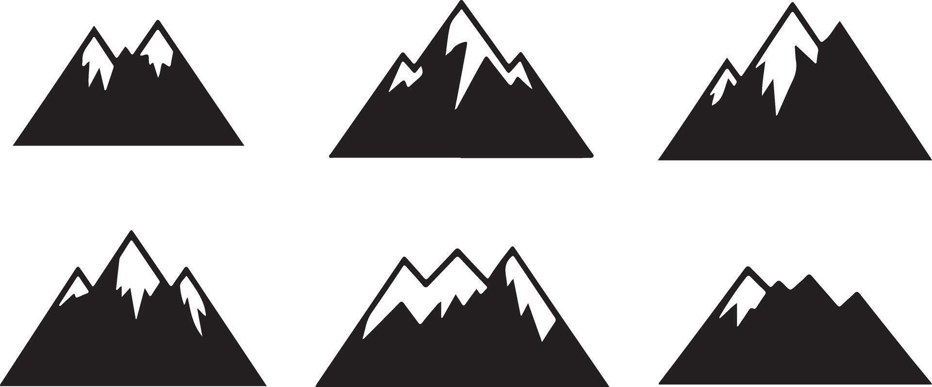 Black Mountain silhouettes vector