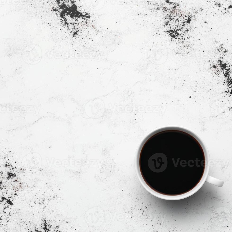 lone coffee cup sits on textured white surface photo