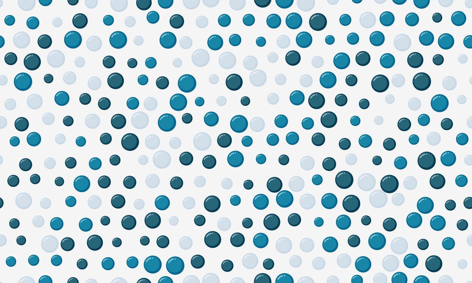 Abstract seamless pattern of teal and light blue circles on white background. vector