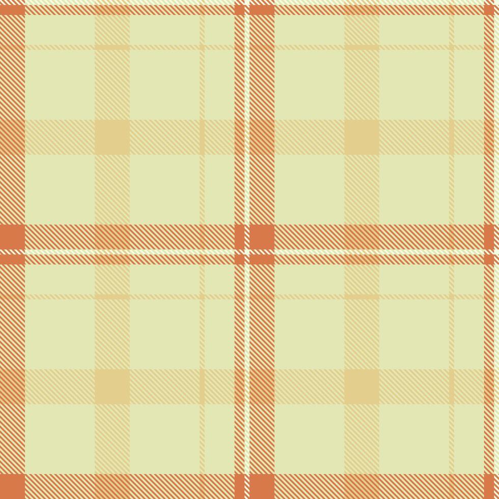 Elegant pastel plaid pattern in soft peach and pale green hues. Perfect for textile design, website backgrounds, or autumnal branding. vector