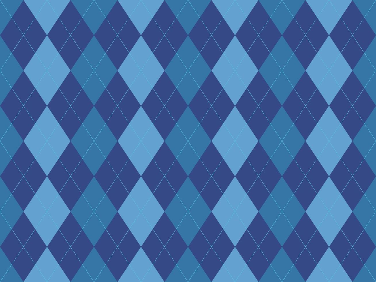 Elegant argyle pattern in shades of blue. Perfect for backgrounds, textiles, or fashion designs. Sophisticated geometric design with a classic feel. Adds a touch of refined style to any project. vector