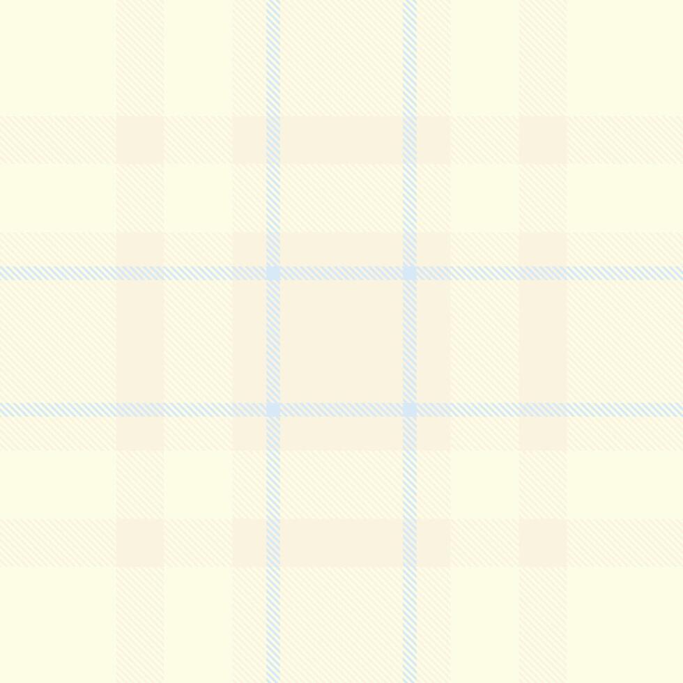 Subtle pastel plaid pattern. Delicate cream and light blue hues create a soft, calming texture. Perfect for backgrounds, textiles, or stationery designs. vector