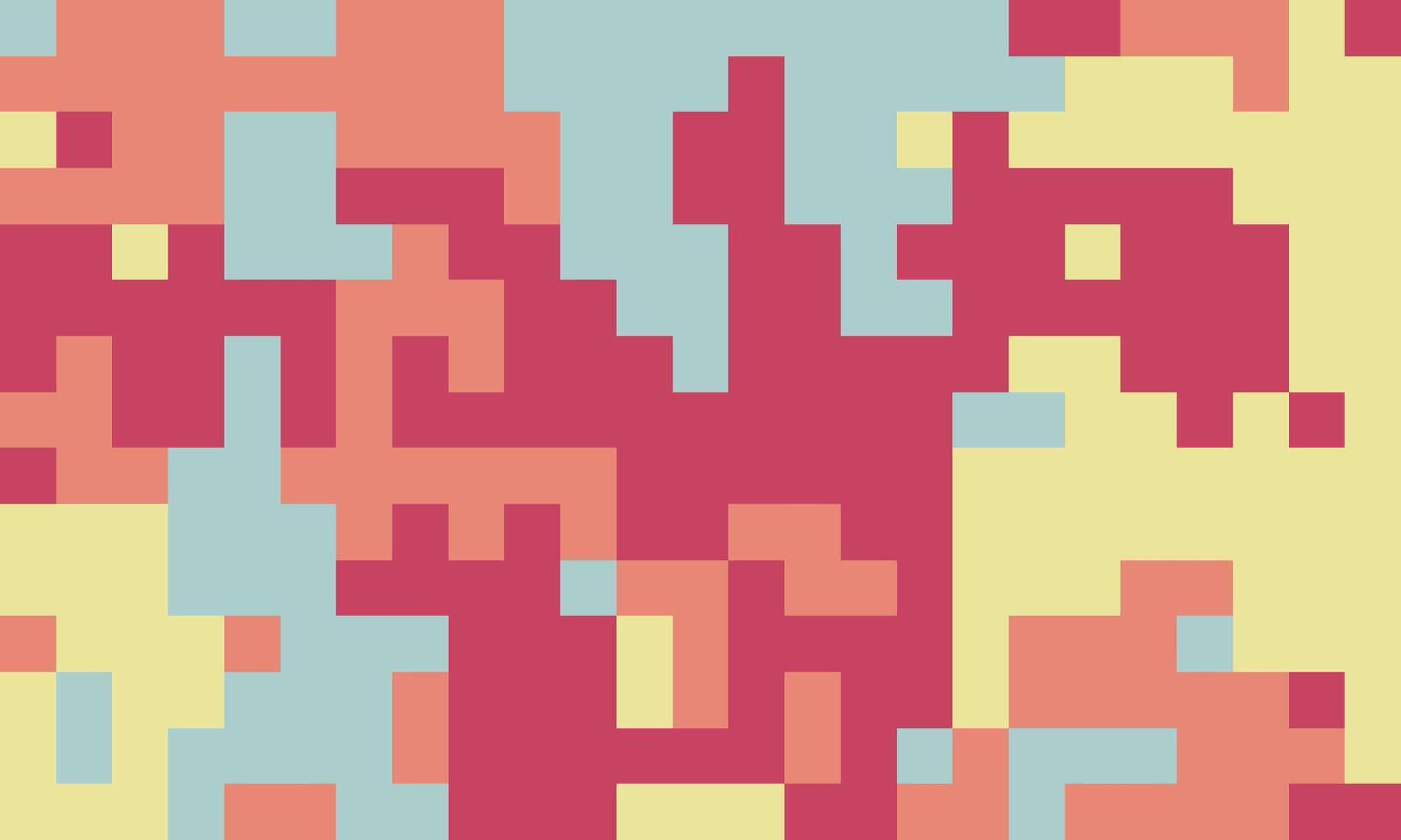 Abstract pixel art background. Pastel color palette creates a calming yet vibrant mood. Ideal for websites, presentations, and social media. Use as a texture or pattern for unique designs. vector