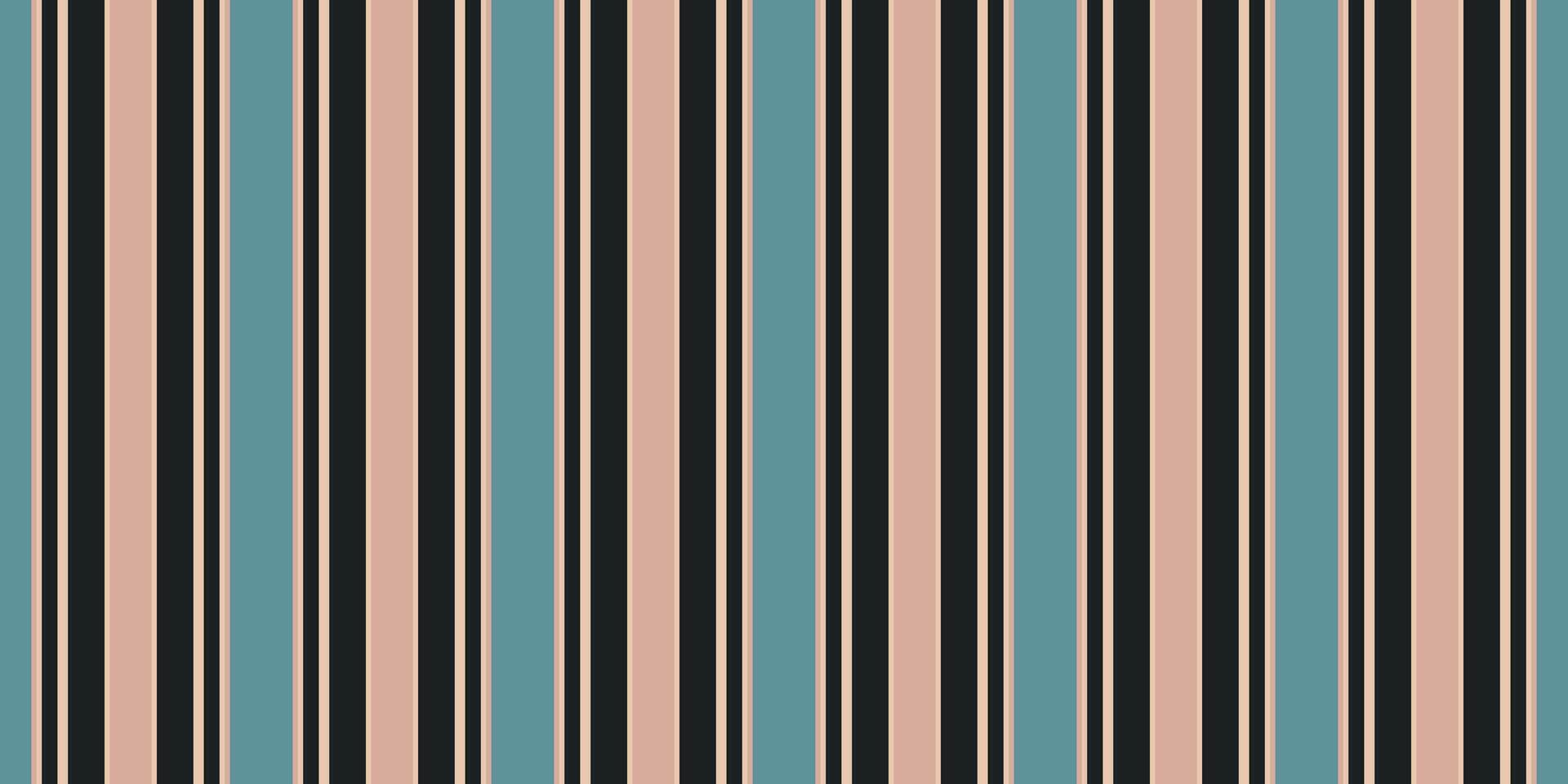 Elegant vertical stripes in muted teal, blush pink, beige, and black. Perfect for textile design, website backgrounds, or print projects. vector