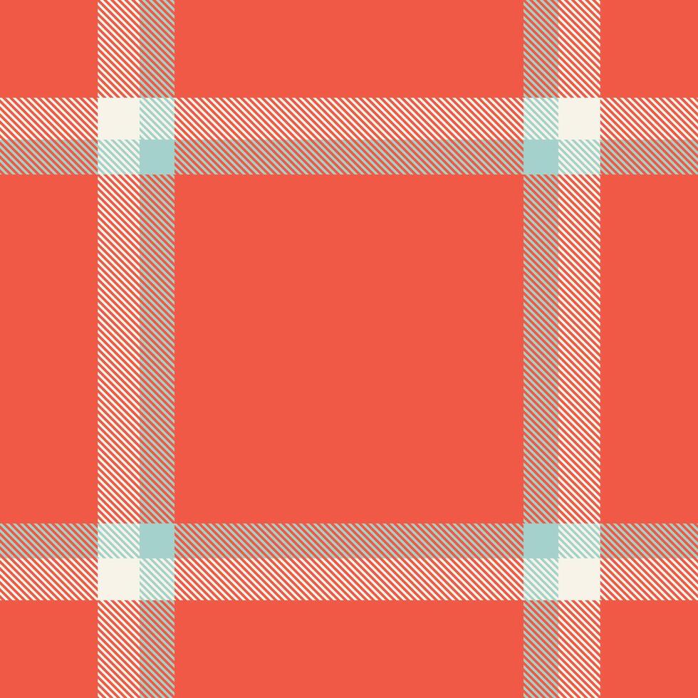 Vibrant coral plaid pattern, perfect for textile design, fashion, or website backgrounds. This minimalist yet striking design offers a modern take on classic plaid, conveying warmth and style. vector