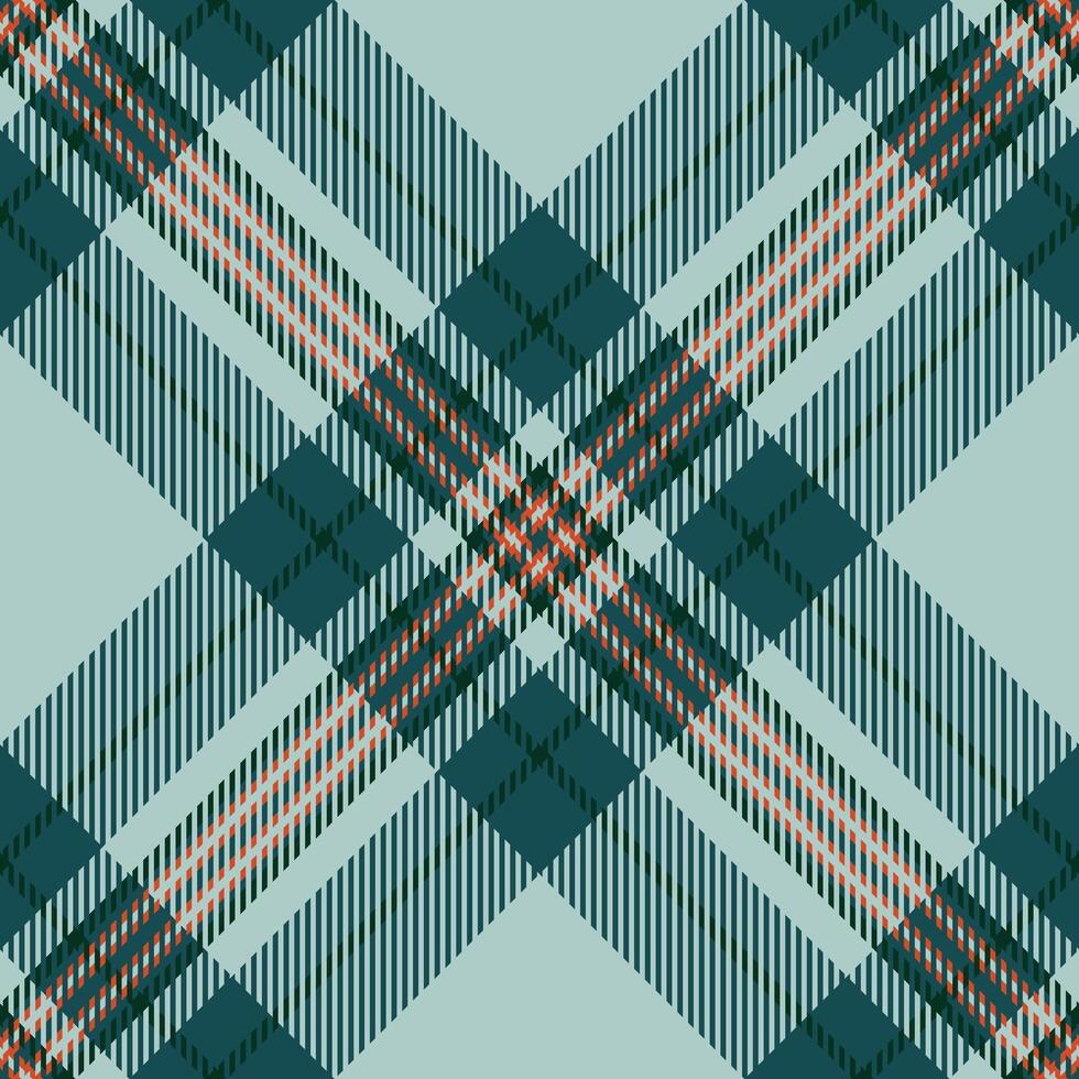 Elegant teal and beige plaid pattern, perfect for textile design, apparel, or website backgrounds. This symmetrical design evokes a sense of sophisticated style and timeless tradition. vector