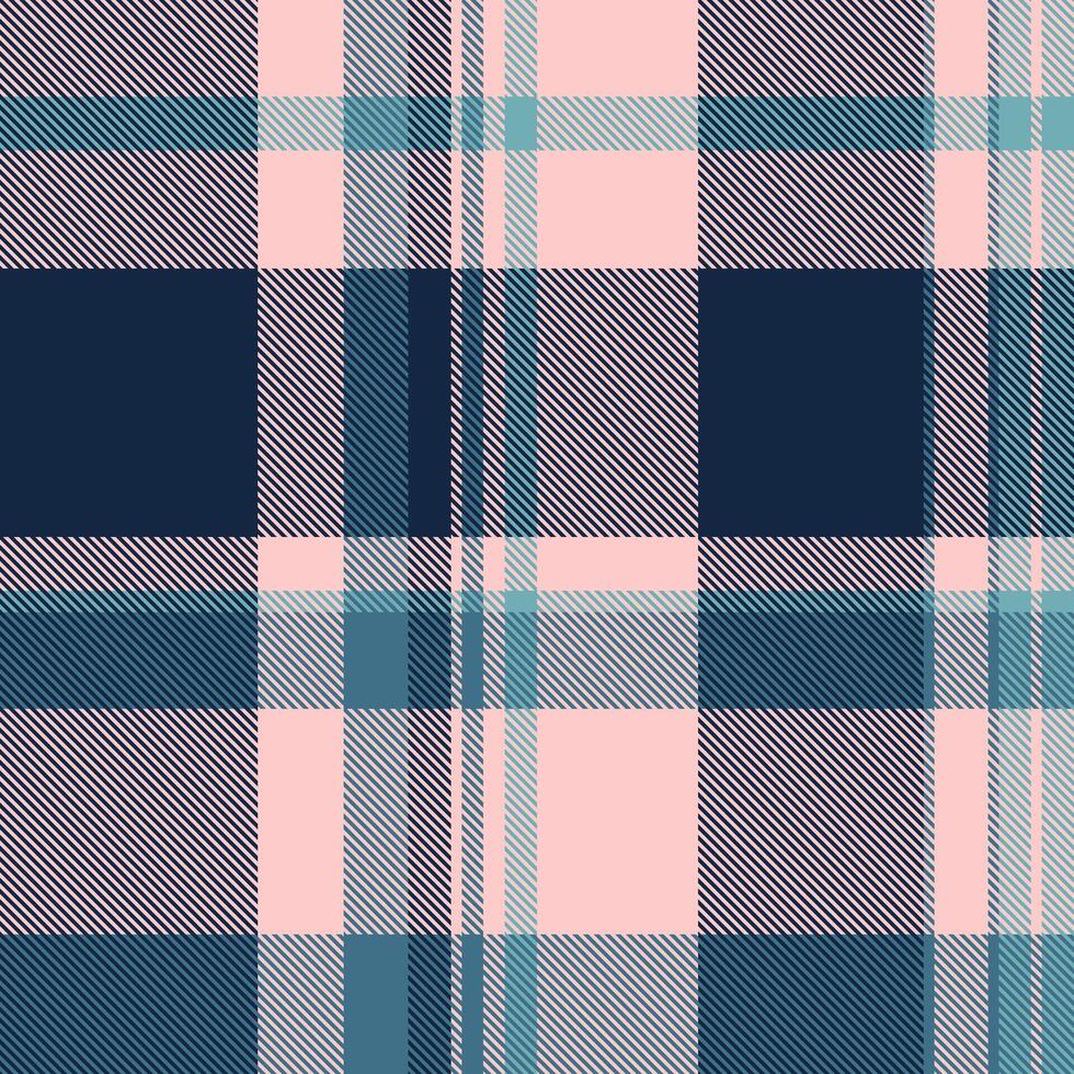 Elegant blush pink and navy blue plaid pattern. Perfect for textile designs, fashion, branding, or website backgrounds. This sophisticated textile texture evokes feelings of comfort and style. vector