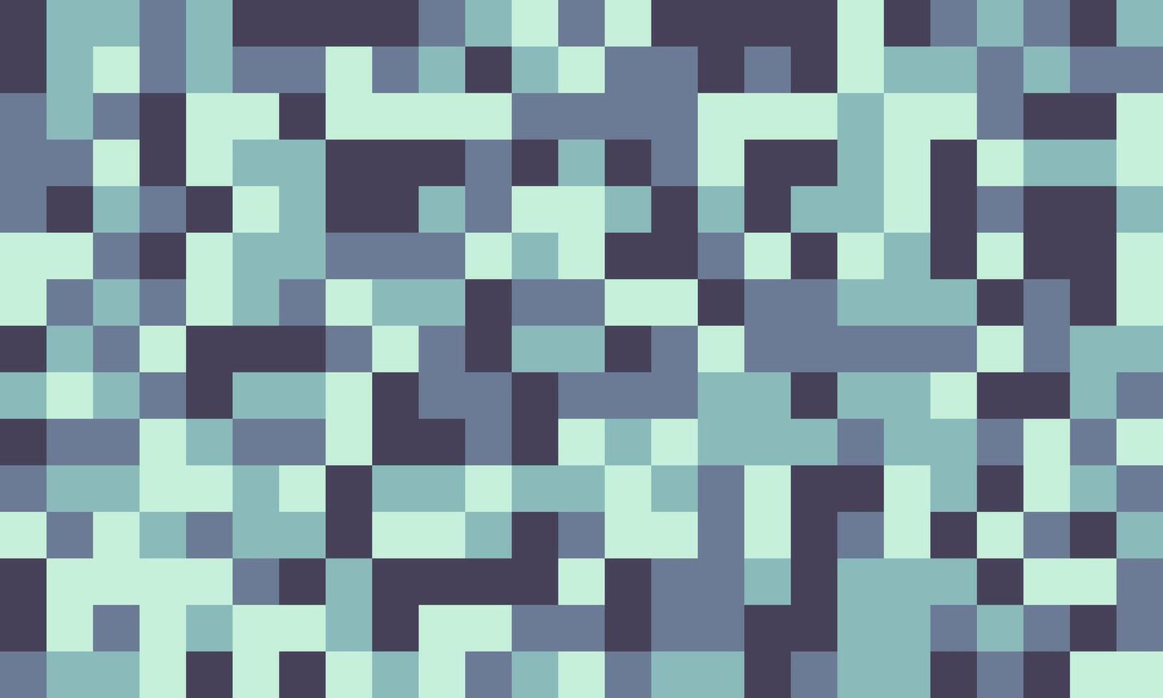 Abstract pixel art background. Subtle teal and grey color palette creates a calming, modern aesthetic. Ideal for website banners, tech presentations, or as a unique texture overlay. vector