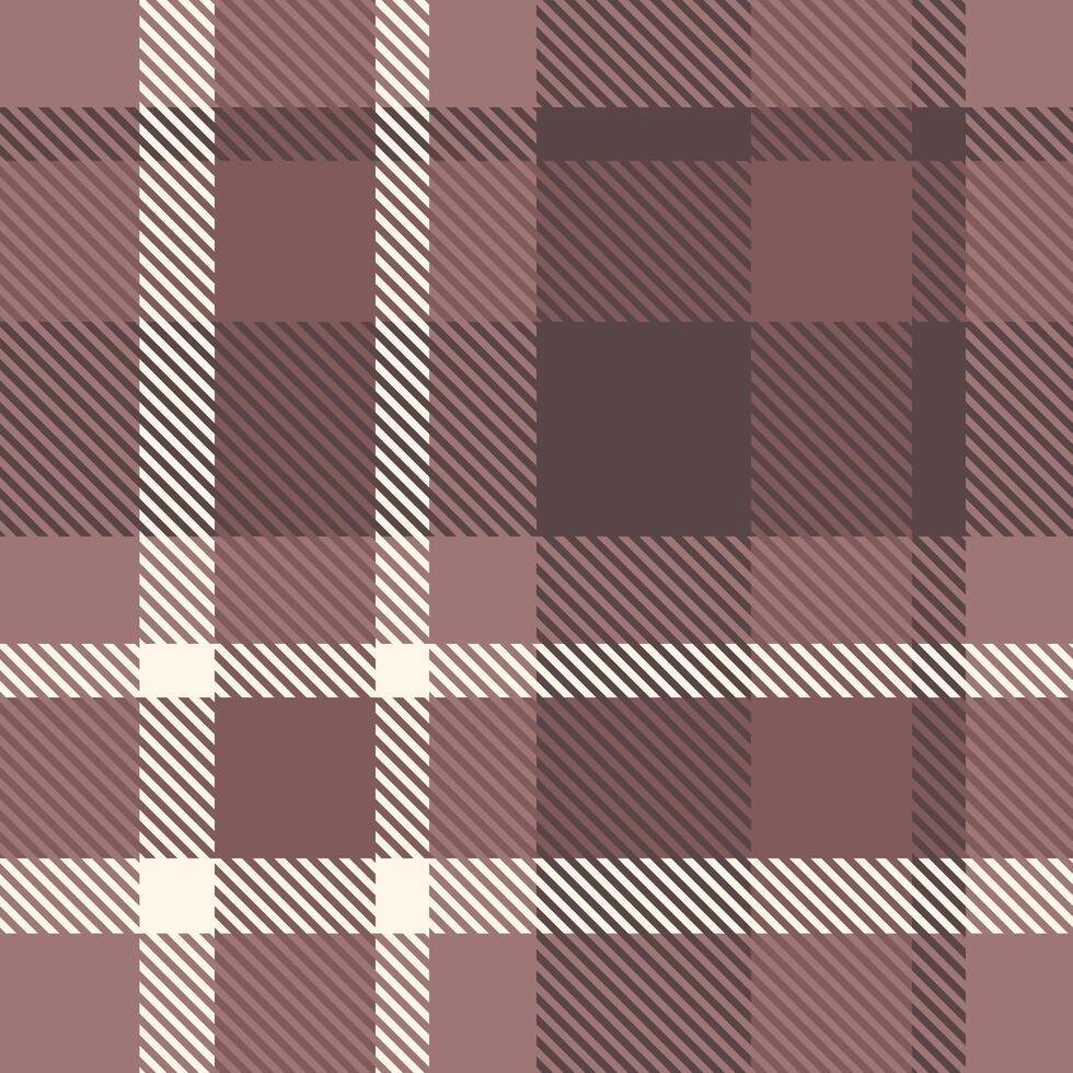 Elegant mauve and cream plaid pattern. Versatile texture ideal for fashion, home decor, or website backgrounds. Subtle yet sophisticated, this design evokes warmth and comfort. vector