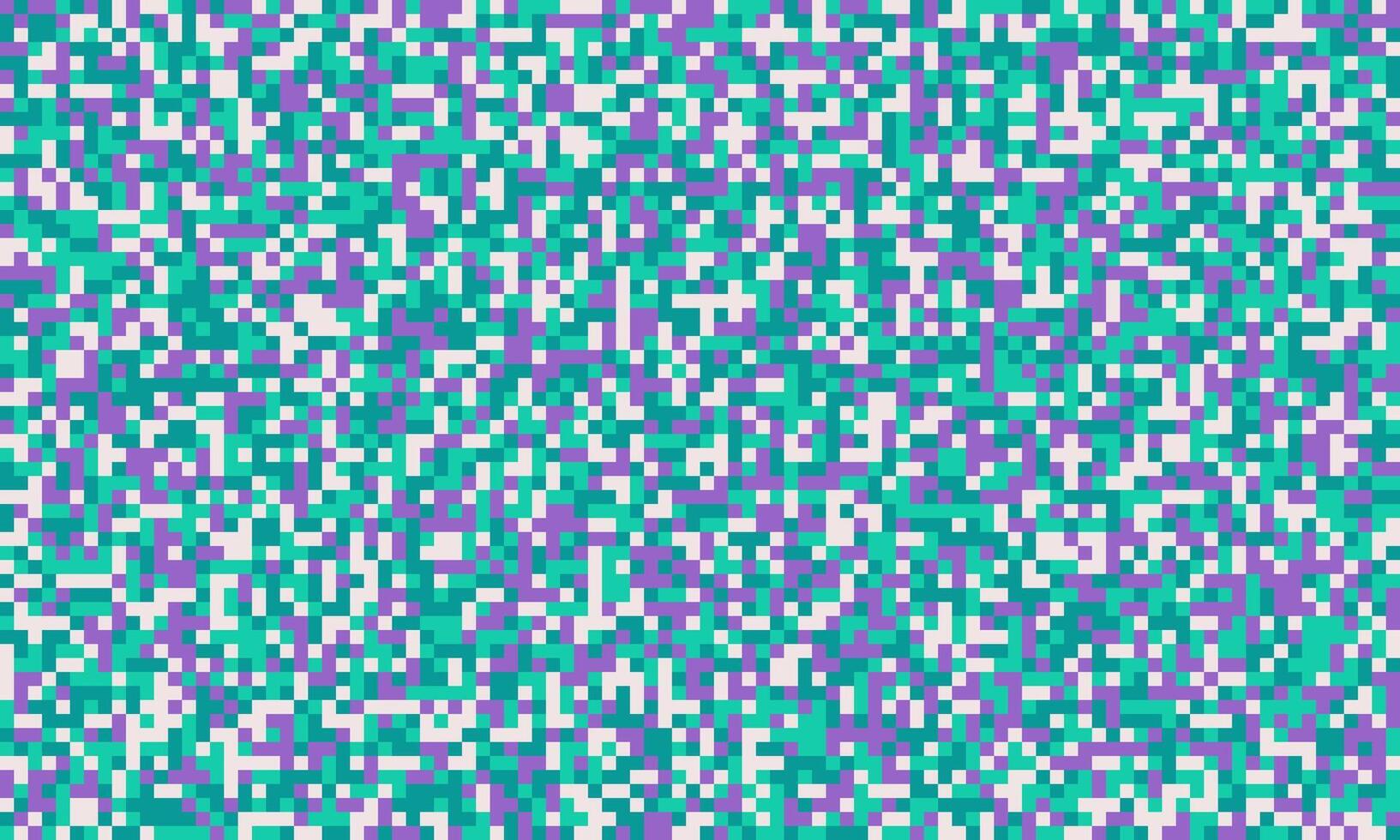 Abstract pixel art background. Vibrant teal, purple, and white mosaic creates a dynamic, energetic texture perfect for website banners, social media graphics, or textile designs. vector